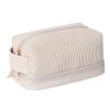 bagINBAG QIANPA Double Layer Makeup Bag, Large Travel Cosmetic Bag with Handle, Waterproof Organizer Pouch with Brush Compartment for Women(Cream) view 1