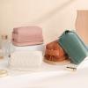 bagINBAG QIANPA Double Layer Makeup Bag, Large Travel Cosmetic Bag with Handle, Waterproof Organizer Pouch with Brush Compartment for Women(Cream) view 4