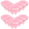 12 Pieces Pink Cosmetic Powder Puff,2.76 inch Portable Soft Sponge Setting Face Puffs,Triangle Velvet Powder Puff with Ribbon Band Handle for Loose Powder Body Powder Makeup Tool view 1