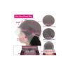 13X4 Transparent Lace Front Wigs Human Hair Pre Plucked 150% Density Brazilian Curly Lace Front Wig with Baby Hair Natural Human Hair Wigs for Black Women (32inck, Black) view 4
