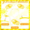 12 Pcs Pom Pom Headband Tinsel Wrapped Ponytail Headband with Heart Sunglasses Costume Halloween Cosplay Hair Party Accessory(Yellow) view 3