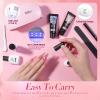 BORN PRETTY Poly Nail Extension Gel Kit-6 Colors Poly Nails Gel Kit Nude Clear Jelly Pink All In One Kit Builder Glue Gel with Nail Lamp Base Top Coat Set Nail Forms French Manicure Set for Beginner Starter DIY at Home Mother's Day Gifts view 4