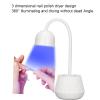 Tiiyee UV Nail Lamp, Fast Curing LED UV Light Gel Polish Dryer Goosenecks 24W with 8 Beads USB Plug in Professional Portable for Hands Feet Salon Home DIY Manicure Art Tools Fingernail Toenail Cure view 2