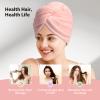YFONG 3 Pack Microfiber Hair Towel Wrap for Women Girls, Super Absorbent Turban Towels for Drying Wet Hair, Anti Frizz Head Towels for Curly All Hair Style, Turbie Twist (Pink,White, Gray) view 4