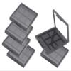 Black Square Eyeshadow Makeup Palette Empty Plastic Eyeshadow Storage Case Box 6 Grids Eye Shadow Lipstick Organizer Pan for DIY Cosmetic Foundation Blush Pigment Container Clear Cover Pack of 6 view 1