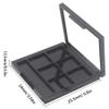 Black Square Eyeshadow Makeup Palette Empty Plastic Eyeshadow Storage Case Box 6 Grids Eye Shadow Lipstick Organizer Pan for DIY Cosmetic Foundation Blush Pigment Container Clear Cover Pack of 6 view 2