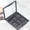 Black Square Eyeshadow Makeup Palette Empty Plastic Eyeshadow Storage Case Box 6 Grids Eye Shadow Lipstick Organizer Pan for DIY Cosmetic Foundation Blush Pigment Container Clear Cover Pack of 6 view 3