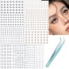 NOOEPC 660Pcs Resin Face Gems Hair Gems, 3/4/5/6 mm DIY Self-Adhesive Rhinestones, Pearl/Clear Rhinestone/Ab Rhinestone for Makeup, Crafts view 1