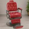 BarberPub Heavy Duty Metal Vintage Barber Chair All Purpose Reclining Hydraulic Pump Salon Beauty Spa Chair Hair Styling Equipment 9218 (Red) view 2