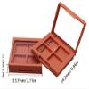 Empty Eyeshadow Makeup Palette Pink Square Plastic Eyeshadow Storage Case Box 4 Grids Eye Shadow Lipstick Organizer Pan for DIY Cosmetic Foundation Blush Pigment Container Blusher Clear Cover 6 Pack view 2