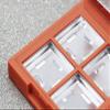 Empty Eyeshadow Makeup Palette Pink Square Plastic Eyeshadow Storage Case Box 4 Grids Eye Shadow Lipstick Organizer Pan for DIY Cosmetic Foundation Blush Pigment Container Blusher Clear Cover 6 Pack view 3