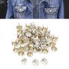 Jeanoko 50PCS 7mm DIY Silver Round Claw A Grade Crystal Rhinestones Sticker Ornamental Craft Crystals for Crafts Clothes Shoes Costume and Decoration (7mm) view 1