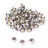 Jeanoko 50PCS 7mm DIY Silver Round Claw A Grade Crystal Rhinestones Sticker Ornamental Craft Crystals for Crafts Clothes Shoes Costume and Decoration (7mm) view 2
