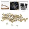 Jeanoko 50PCS 7mm DIY Silver Round Claw A Grade Crystal Rhinestones Sticker Ornamental Craft Crystals for Crafts Clothes Shoes Costume and Decoration (7mm) view 3