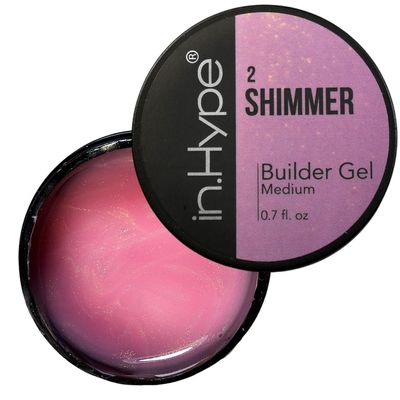 IN.HYPE Sculpting Hard Builder Gel for Nail Extension/Strengthening Luminesce Pink #2