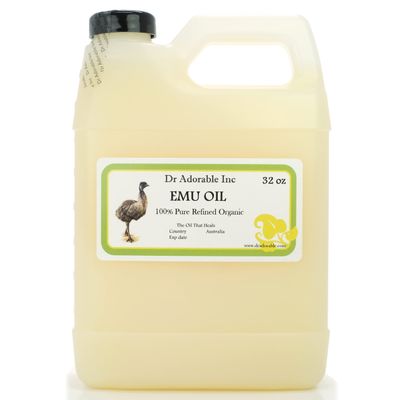 Dr Adorable - 32 oz - Australian Emu Oil - 100% Pure Natural Triple Refined Organic