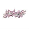 Faship Gorgeous Pink Rhinestone Crystal Small Flower Barrette Clip view 1