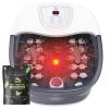 ECARBME Foot Spa Bath Massager with Heat, Foot Bath with 22 Massage Rollers, Temperature Control, Jets, Bubbles, Epsom Salt and Vibration, Foot Soaking Tub for Relaxation - Grey view 1