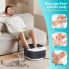 ECARBME Foot Spa Bath Massager with Heat, Foot Bath with 22 Massage Rollers, Temperature Control, Jets, Bubbles, Epsom Salt and Vibration, Foot Soaking Tub for Relaxation - Grey view 3