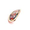 Colorful Sugar Skull Hair Barrette  Artisan Handmade Copper Day of the Dead French Clip for Women | No-Slip Grip Oval Hair Accessory HY-135 by FRONT LINE JEWELRY view 2