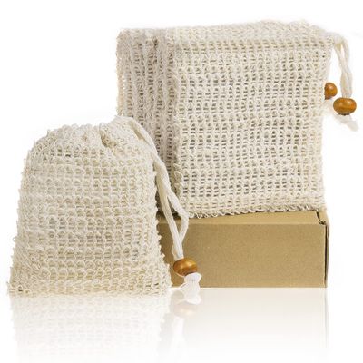 Ycolama Soap Bags Mesh Exfoliating 8 Pieces, 100% Natural Sisal Soap Pouch Savers for Shower Use Like Massaging and Scrubbing(5.9  3.9inches)