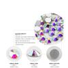 homeemoh 1440pcs 4.8mm Flatback Rhinestones, 3D Glass Crystal Glitter Gems for Nail Art Decoration Dress Making DIY Craft,Crystal AB view 3