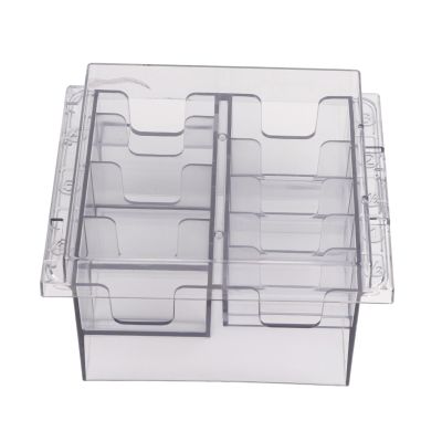 Haircutting Limit Comb Storage Box, Transparent Grey Plastic Hair Clipper Combs Accessories Holder