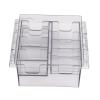 Haircutting Limit Comb Storage Box, Transparent Grey Plastic Hair Clipper Combs Accessories Holder view 1