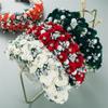 Youllyuu Handmade Hairband Shining Pearl Crystal Beaded Flower Catwalk Headband Hair Accessories Bridal Headwear Red view 2