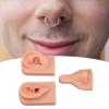 Piercing Practice Model, Reusable Elastic Teaching Aids Soft Piercing Practice Model with Base for Hospital (Light Skin Color) view 3