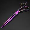 7 inch scissors / 19 cm black/gold/silver professional hairdressers trim hair and trim hair sharp high hardness stainless steel scissors set (7inch-E) view 3