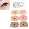 Eye Practice Skin, 3 Pairs 3D Silicone Fake Eye Practice Skin Makeup Face Board Microblading Supplies Eyebrow Practice Skin for Beginners and Makeup Artists Students view 3