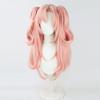 osseoca Nicole Demara Wig Pink Straight 80cm Double Ponytail Synthetic Hair Lifelike Party Natural Cosplay Wigs with Bangs (PNK) view 3