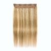 100% Real Human Hair - One Piece 3/4 Full Head Brown Highlights Hair Pieces 70gram for Women?Clip in Hair Extensions, (16inch) view 1