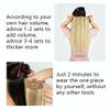 100% Real Human Hair - One Piece 3/4 Full Head Brown Highlights Hair Pieces 70gram for Women?Clip in Hair Extensions, (16inch) view 4