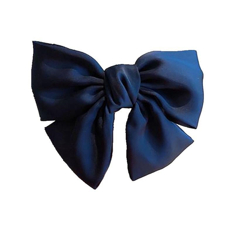 ROWAGY Large Ribbon Bow Hair Clip for Women Silky Satin Bowknot Handmade Teen Girls Hair Accessories Hairpins Barrettes