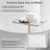 Salon Seor Salon Tray Cart,Instrument Tattoo Trolley Tray with Wheels Adjustable Height,Height Adjustble Hair Color Storage Tray Cart view 2