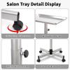 Salon Seor Salon Tray Cart,Instrument Tattoo Trolley Tray with Wheels Adjustable Height,Height Adjustble Hair Color Storage Tray Cart view 4