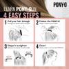 2 Large PONY-O Bendable Hair Ties, Ponytail Holders: for Thicker or Heavy Hair, Secure, Comfortable & Non-Damaging (Black) view 4