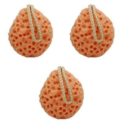 3pcs Bath Body Facial Exfoliator Sponge Body Sponge for Bathing Back Scrubber Loofah Baby Rinser Child Soothing Exfoliating Brush