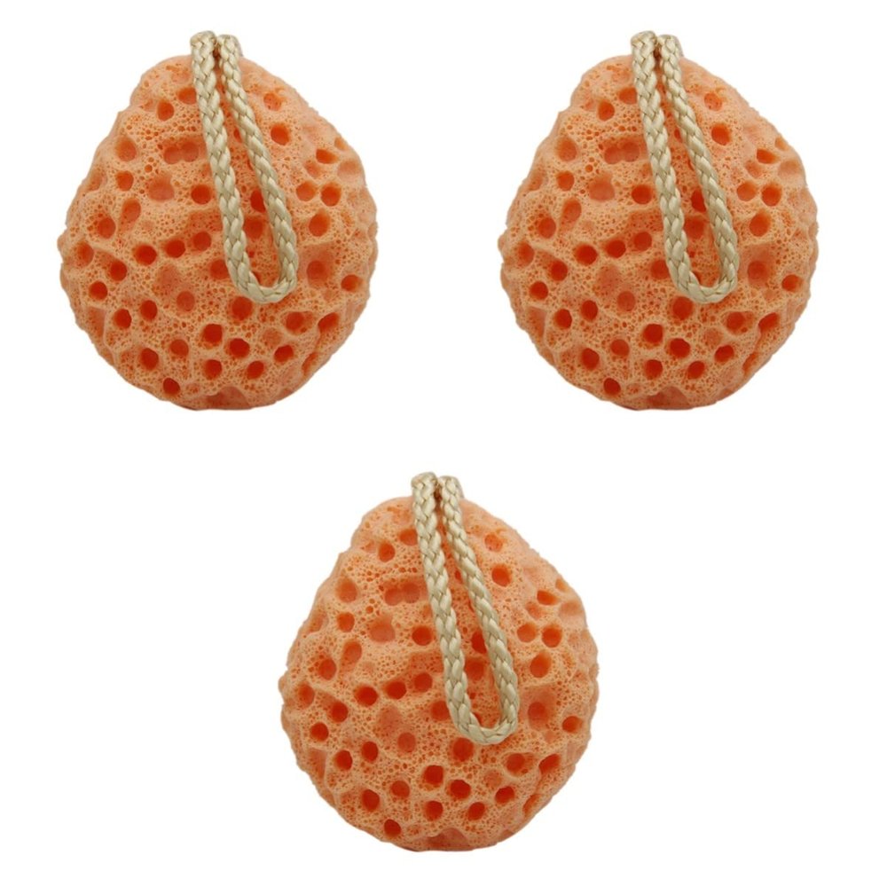 3pcs Bath Body Facial Exfoliator Sponge Body Sponge for Bathing Back Scrubber Loofah Baby Rinser Child Soothing Exfoliating Brush