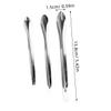 3pcs Mini Spatula for Cosmetics Stainless Steel Makeup Spatula Reusable Applicator Beauty Scoops for Cosmetics view 2