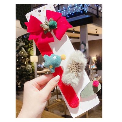 ROWAGY Cute Christmas Bows Hair Clip for Women Nightmare Before Gift Bowknot Handmade Teen Girls Hair Accessories Hairpins Barrettes