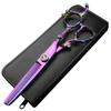 6 inch 440c purple professional hairdressing scissors barber shop hairdresser hair cutting and thinning tool (Full set) (6 inch thinning) view 1