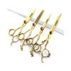 6 inch 440c purple professional hairdressing scissors barber shop hairdresser hair cutting and thinning tool (Full set) ((6+7 inch) 4PC-A) view 1