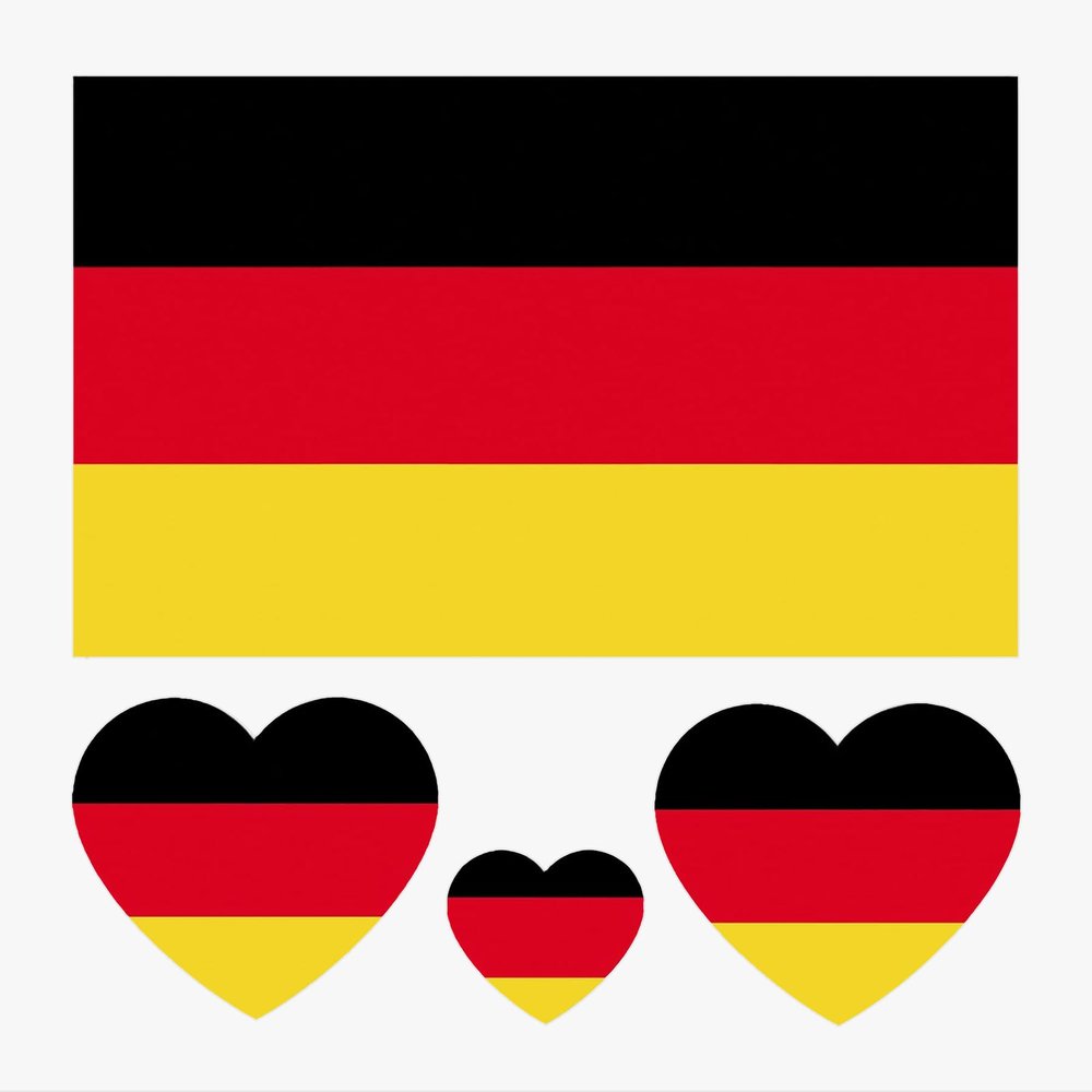 10 Sheets Germany Flag 2022 World Cup Temporary Face Tattoos Stickers40 Pcs Football National Flag Removable Fake Tattoos, For Men Kids Women (Germany)