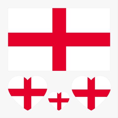 10 Sheets England Flag 2022 World Cup Temporary Face Tattoos Stickers40 Pcs Football National Flag Removable Fake Tattoos, For Men Kids Women (England)
