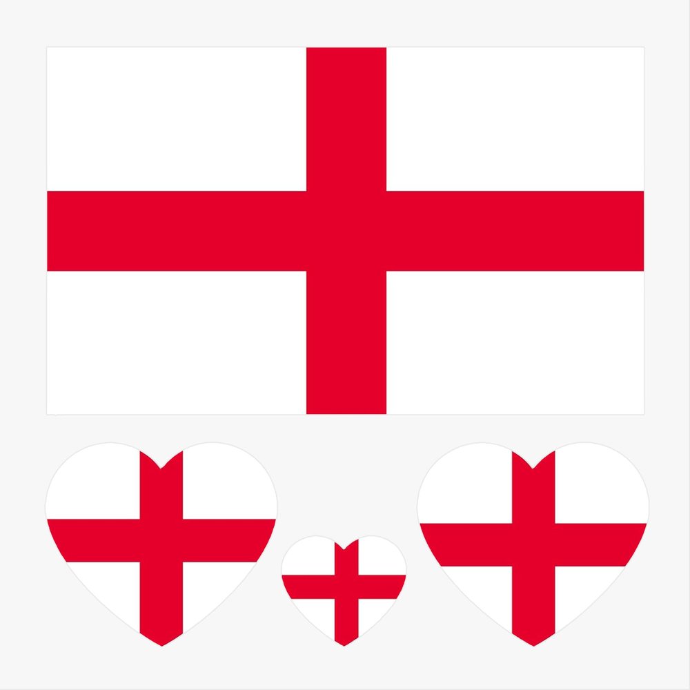 10 Sheets England Flag 2022 World Cup Temporary Face Tattoos Stickers40 Pcs Football National Flag Removable Fake Tattoos, For Men Kids Women (England)