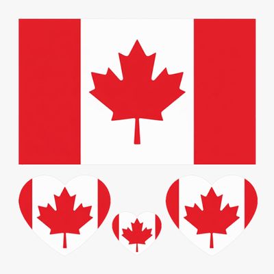 Canadian Flag Tattoos,40 Pcs Canada Flag World Cup|Sports Temporary Face Stickers, Waterproof Sweat Sports National Flag Tattoos For Men Teenages Women(Canada)