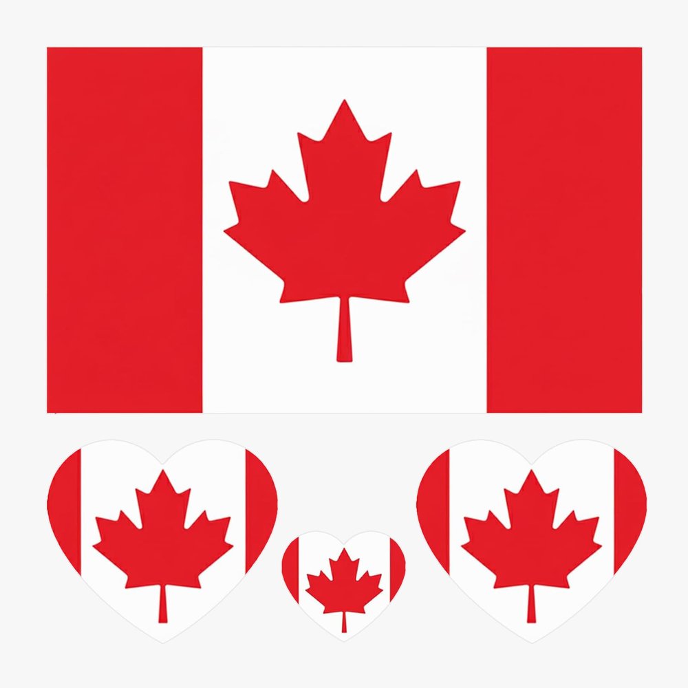 Canadian Flag Tattoos,40 Pcs Canada Flag World Cup|Sports Temporary Face Stickers, Waterproof Sweat Sports National Flag Tattoos For Men Teenages Women(Canada)
